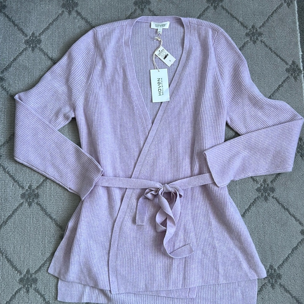 Haven 100% Cashmere Belted Cardigan